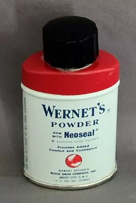 Vintage Wernet’s Denture Powder Sample Tin NOS In Original Box • $4