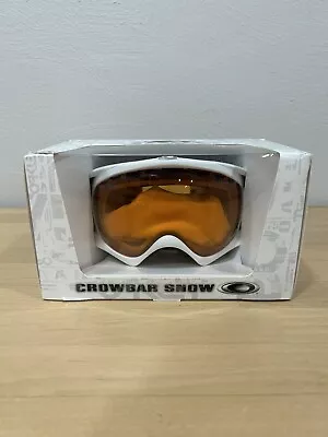 Brand New In Box - Rare - Oakley Crowbar Snow Ski Goggles White / Persimmon • $59.99