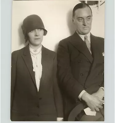 British Race Car Driver SIR MALCOLM CAMPBELL W Wife D WHITTALL 1930s Press Photo • $52.50