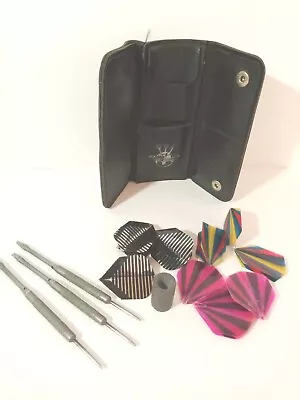 Vintage Dart World 3 Dart Set 9 Colorful Flights & Original Case • $26.65