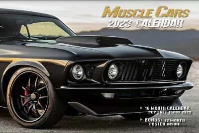 2023 MUSCLE CARS WALL CALENDAR Auto Car Automobile Racing Tires Wheels Custom  • $10.92