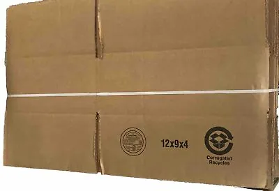 Shipping Boxes Medium 12 L X 9 W X 4 H 25-Pack | Corrugated Cardboard Box For M • $19.50