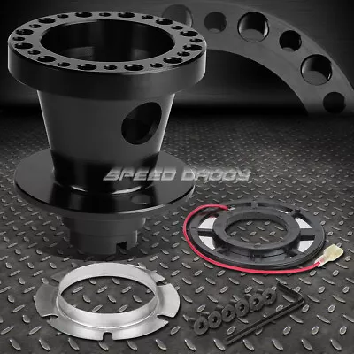 For 92-95 Civic Eg/integra Dc2 Black Aluminum Steering Wheel 6-hole Hub Adaptor • $24.88