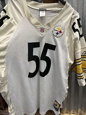 Vintage Reebok Joey Porter NFL Pittsburgh Steelers Durene Football Jersey Sz 54 • $249.99