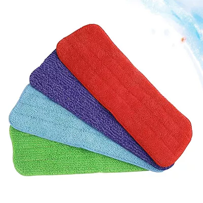  4 Pcs Cleaning Mop Cloth Microfiber Mopping Cloths Home Cleanseen Hand Wash • £12.58
