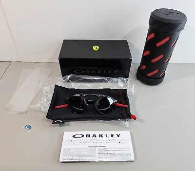 $625.99 • Buy Oakley Madman Ferrari Collection X Metal Black Red OO6019-06 Cylinder Case Box