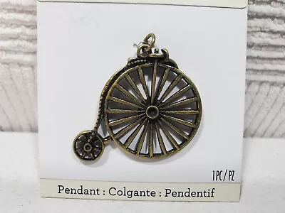 Laliberi Bicycle Pendant Charm Antique 1.25 X1.5  Gold-Tone Metal 6482 Bike • $9.30