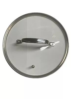 9” Glass Frying Pan Pot Lid Steam Pressure Release Hole Handle 8.5”id New • $25.49