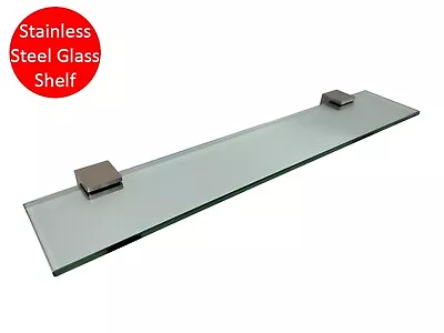 GLASS SHELF BATHROOM STAINLESS STEEL 600mm SHOWER NEW DESIGN • $59.95