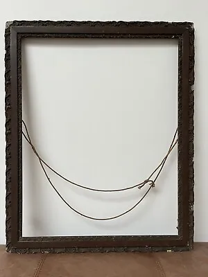 Old Antique Painting Picture Frame Wooden Ornate Damaged • £22