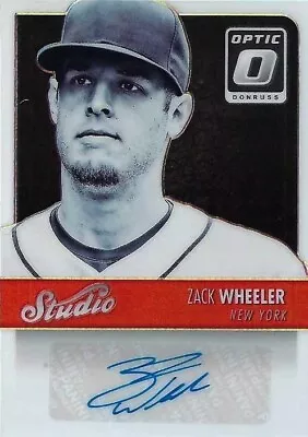 ZACK WHEELER 2016 Panini Optic Studio Auto Autograph Philadelphia Phillies • $16.99