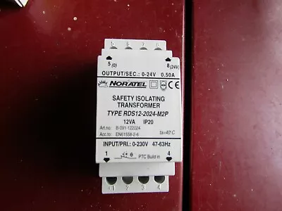 Noratel SAFETY ISOLATING TRANSFORMER RDS12-2024-M2P 12VA DIN P1  H7bl 3592502 • £15