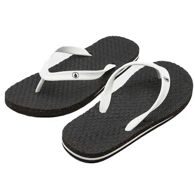 Volcom Men's Eco Concourse Flip Flop Black White Sandals Clothing Apparel Sno... • $26.24