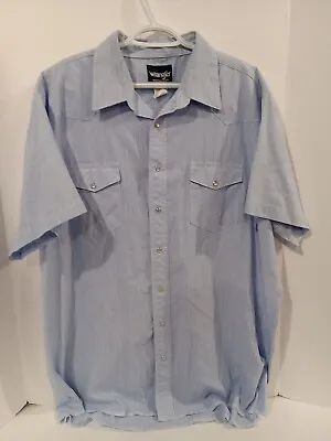 VTG Wrangler Mens 2XT Shirt Short Sleeve Pearl Snap Western Cowboy Rockabilly • $19.95