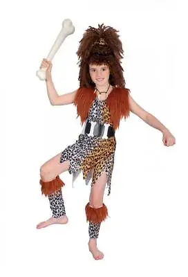 £14.99 • Buy Girls Fancy Dress Costume Tarzan Cave Girl With WIG ZZ