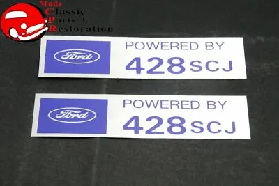 Ford  Powered By Ford 428SCJ  Valve Cover Decals Pair Aftermarket W/Ford License • $16.37