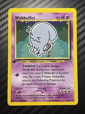 Wobbuffet Rare Neo Discovery 1st Edition 35/75 - Pokémon Card NM WotC • $15