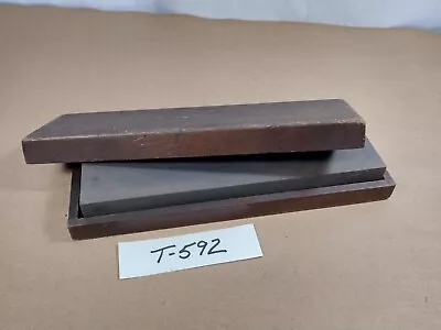 Vintage Sharpening Oil Stone In Wood Box 2 X 8 X 1 Extra Fine (592) • $24