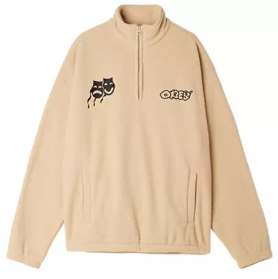 Obey Pulp Mock Neck Pullover In Oat Milk Size XLarge New With Tags RRP £160 • £99.95