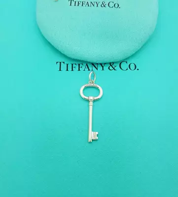 £187.99 • Buy Tiffany & Co. Oval Sterling Silver Key Pendant Charm ONLY