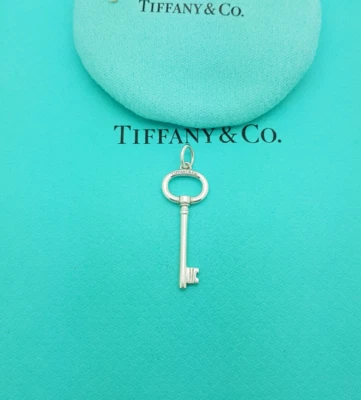 £187.99 • Buy Tiffany & Co. Oval Sterling Silver Key Pendant Charm ONLY