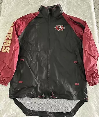 San Francisco 49ers Official NFL Windbreaker Zip Jacket Vintage L Large • $149.95