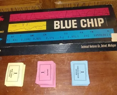 VtG 1958 Blue Chip Game Of The Stock Market Replacement Blue Red Yellow RARE!  • $14.95