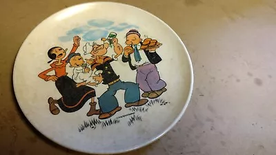 Popeye Plastic Kids Plate Sweet Pea Olive Oyl Wimpy Melmac Dinnerware 8208-2 • $7.50