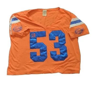 PINK Women's MED Shirt Florida Gators Football Jersey Number 53 Victorias Secret • $10