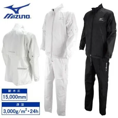 MIZUNO Golf Rain Wear Jacket Pants Set Size M Black 52MG6A01 New From JAPAN • $77.99