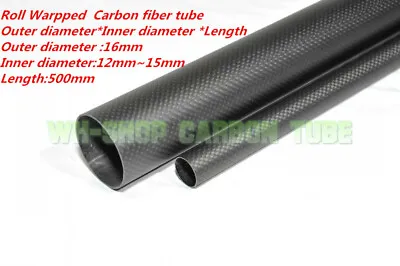 16mm Tubing  3K Carbon Fiber Tube OD16mm X ID12mm 13mm 14mm 15mm X500mm Pipe-UK • £12.70