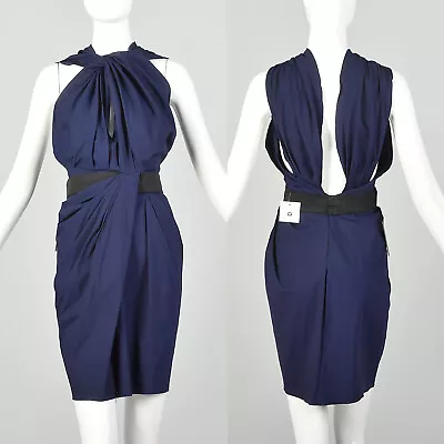 XXS 2010s Vionnet Deep V Neck Dress New With Tags Sexy Low Cut Neckline VTG • $675