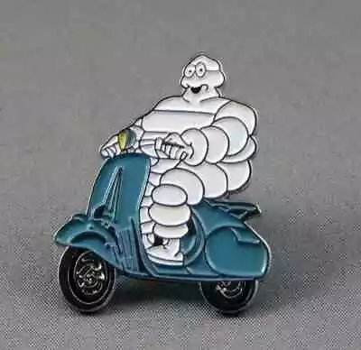 New Scooter Michelin Man Vespa Lambretta Pin Badge Tie Pin Badge Metal Enamel • £2.15