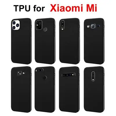 Black TPU Shell Cover For XIAOMI - Silicone Case For All Models • £9.59
