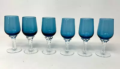 6 Mid Century Italian Blown Glass Cordials 1960's Vimax Creations • $55