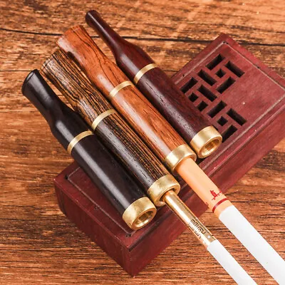1pcs Wood Filtered Cigarettes Holder 8MM Filter Pipe Smoke Tobacco Herb Roll Up • $21.88