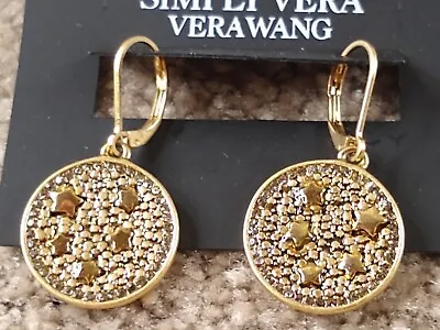 Simply Vera Vera Wang 1-Pair Drop Earrings Gold Tone • $6.97