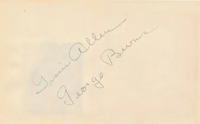 George Burns & Gracie Allen-Vintage Signed Page W/Photo • $80