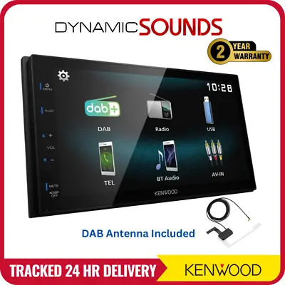 Kenwood DMX125DAB 6.8  Bluetooth Android Mirroring Car Stereo DAB+ With AERIAL • £189.99