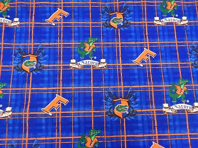 UNIVERSITY Of FLORIDA GATORS NEW FOOTBALL SQUARE DESIGN  1/2 YARD 100% COTTON • $6