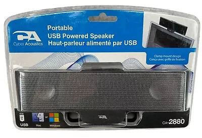 Cyber Acoustics USB Powered Portable Computer Speakers CA-2880 **NEW** • $14.99