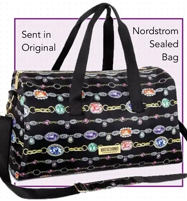 Moschino Fragrances Black Jewel Jewelry Duffle Travel Weekender Bag Overnight • $55