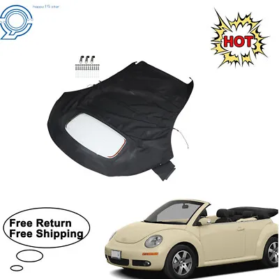 Convertible Soft Top W/DOT Approved Glass Window For 2003-2010 Volkswagen Beetle • $413.19
