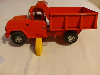 Vintage Buddy L Metal Toy Dump Truck ORANGE  • $10.50