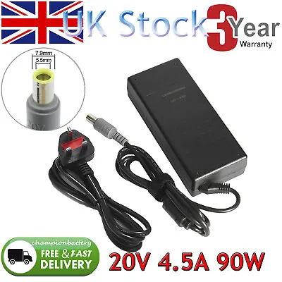 Laptop Adapter Charger For Lenovo Thinkpad T400 T410 T420 T430 Z50 20V 4.5A 90W • £10.49