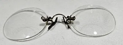 Vintage Pince Nez Bifocal Eyeglasses FIts U?  American Optical? • $7.99