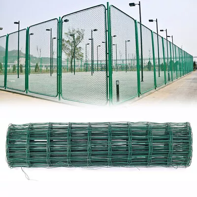£15.95 • Buy Metal Fence Green PVC Coated Steel Mesh Fencing Wire Galvanised Chicken Garden