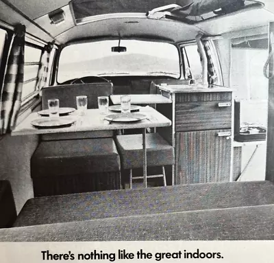 Volkswagen Campmobile Print Ad (5/1972) Ephemera: Camper Camping Third-Wheel • $16