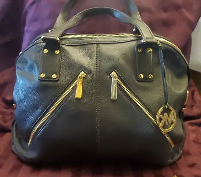 Michael Kors Portland Black Leather  Satchel Handbag • $144