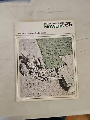 Vintage 1967 MASSEY-FERGUSON Mowers Catalog Dealer Sales Brochure • $13.45